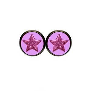 Glitter Star Earrings